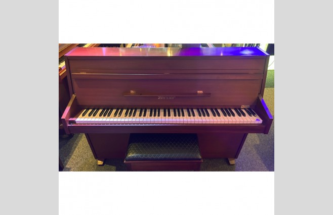 Zender Satin Mahogany 108 Upright Piano, Used - All Inclusive Premium Package (SN:59013) - Image 1